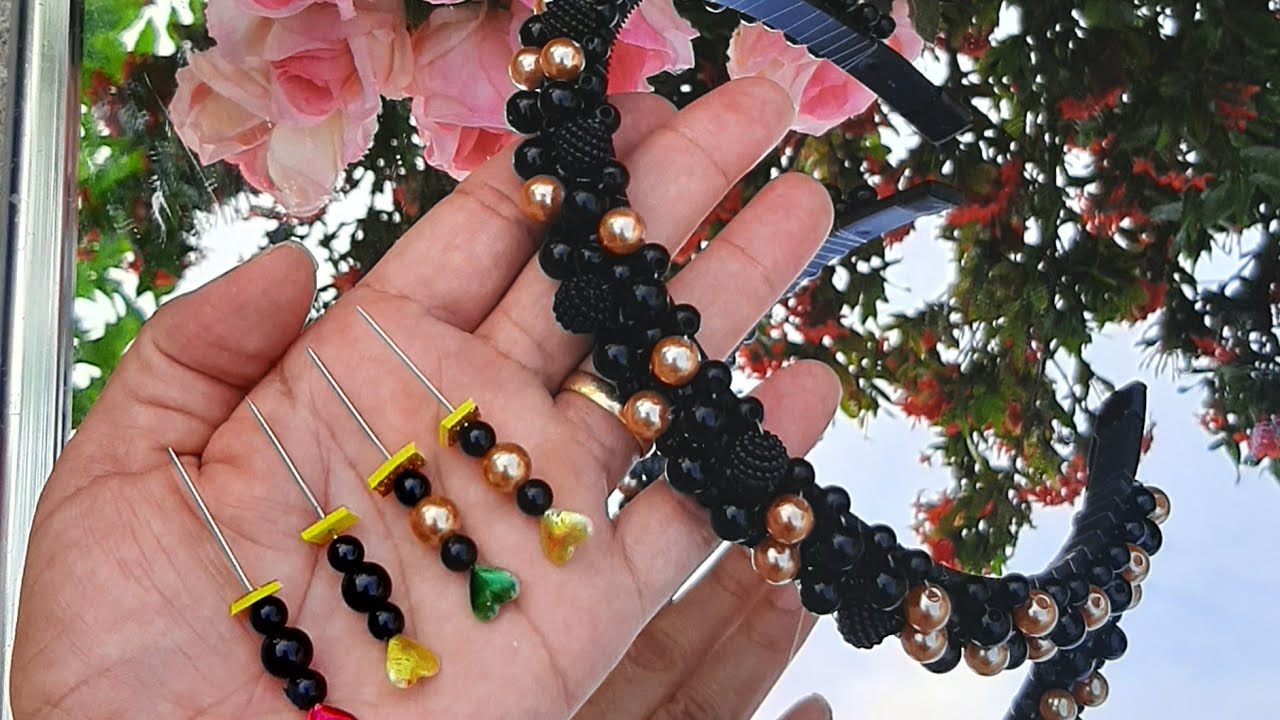 Veja essa técnica do alfinete  😱 para bordar tiaras de pérolas + tiara de luxo
