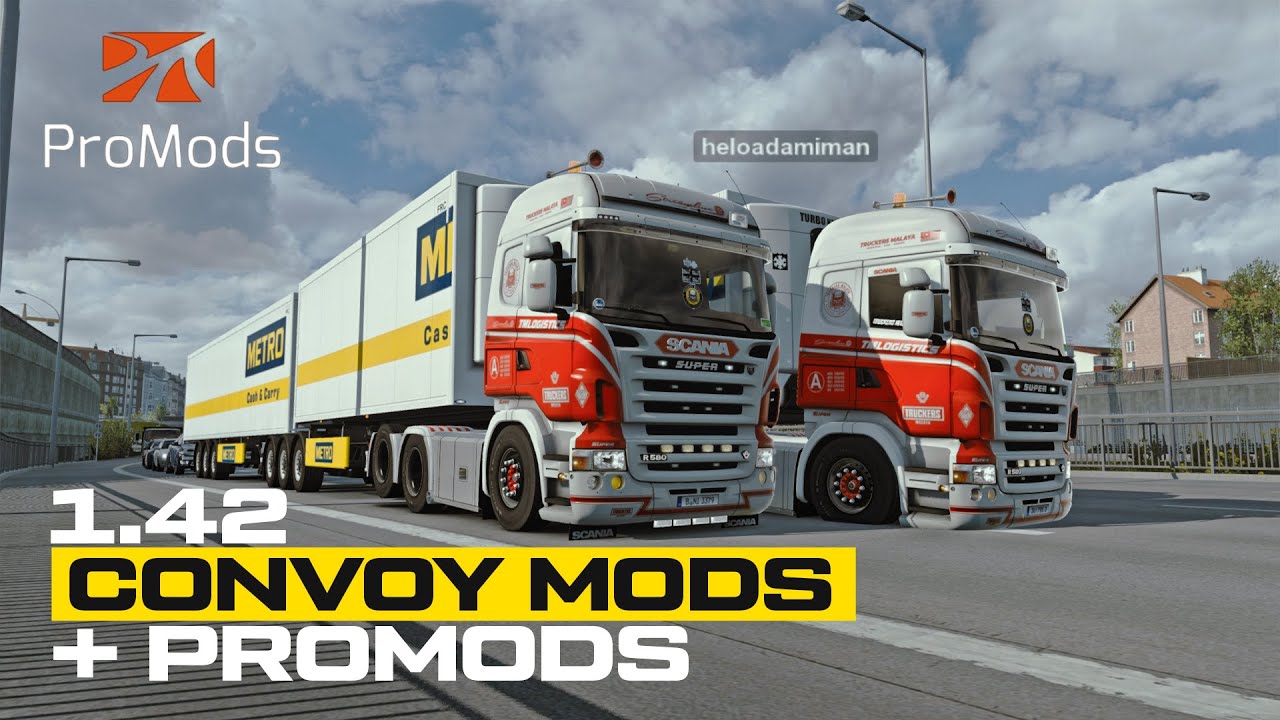 ETS 2 1.42 Convoy With Mods + Promods