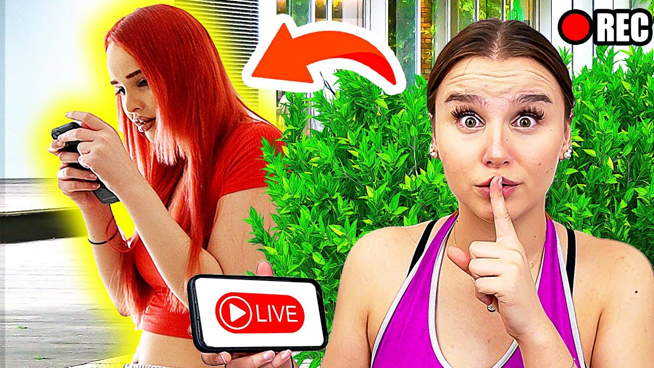 Schwester heimlich VERFOLGEN & BEOBACHTEN 🤫🏡 (Date mit Crush) - Celina