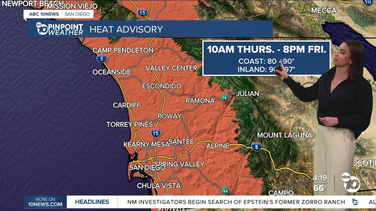 ABC 10News Pinpoint Weather with Meteorologist Megan Parry