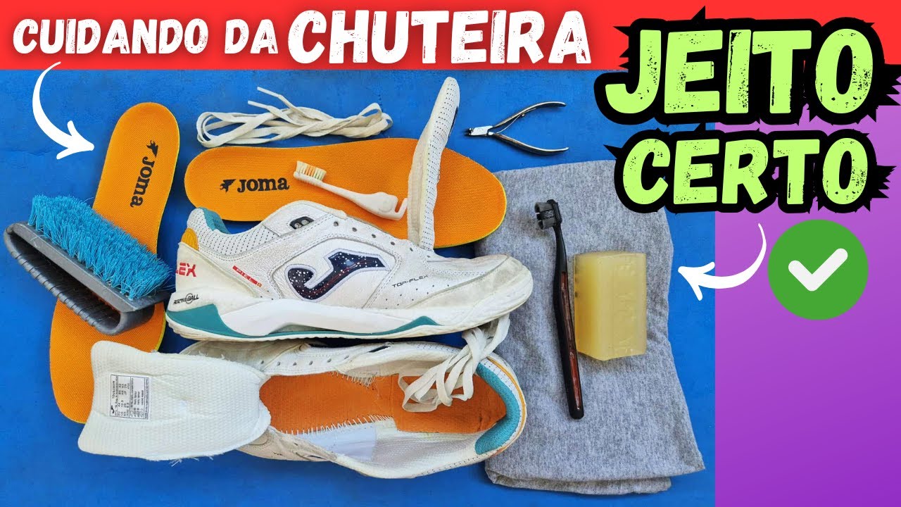 COMO CUIDAR DA SUA CHUTEIRA FUTSAL❓ LIMPAR, SECAR, GUARDAR🙏 HACKS E DICAS IMPORTANTES‼ CONFERE AI✔