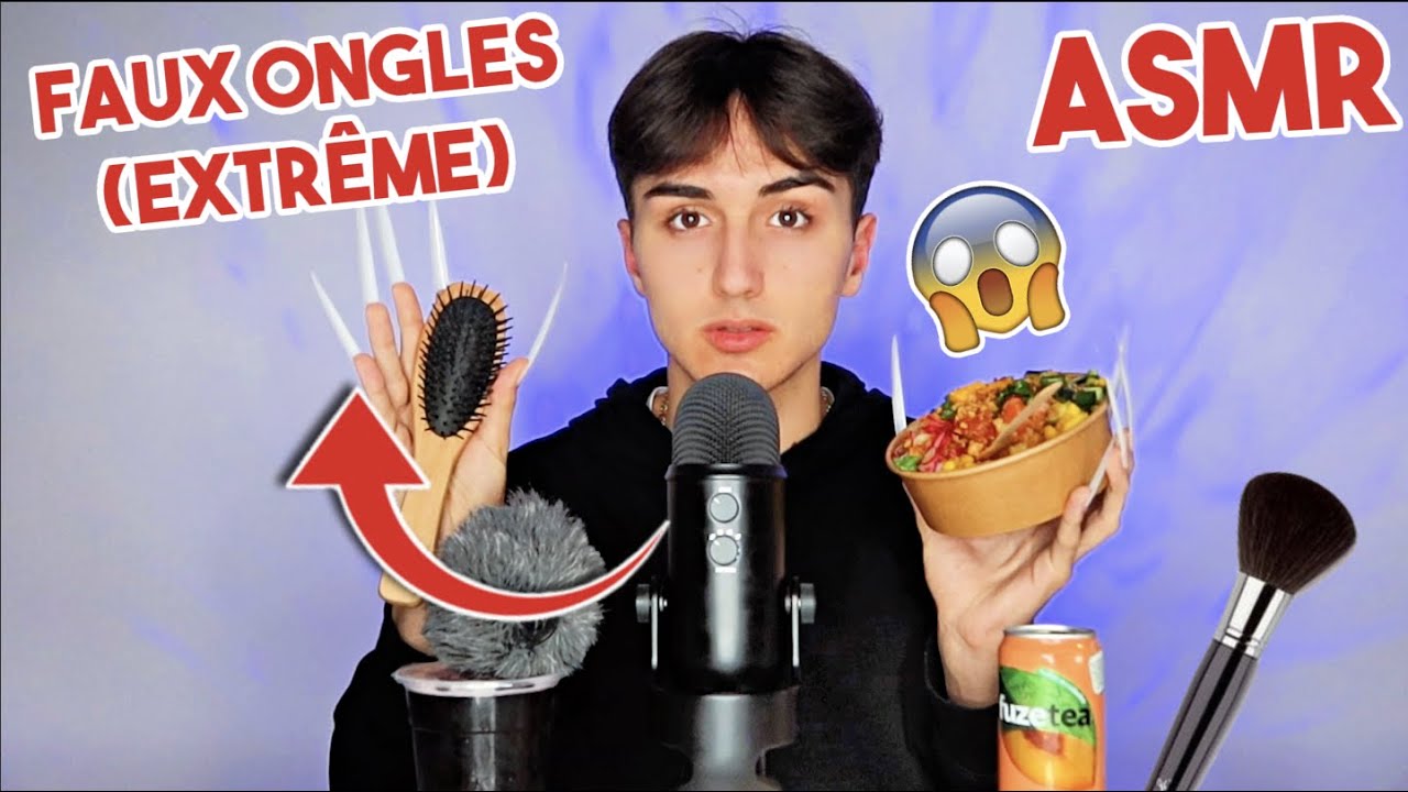 JE TESTE L'ASMR AVEC DES FAUX ONGLES (EXTRÊME)
