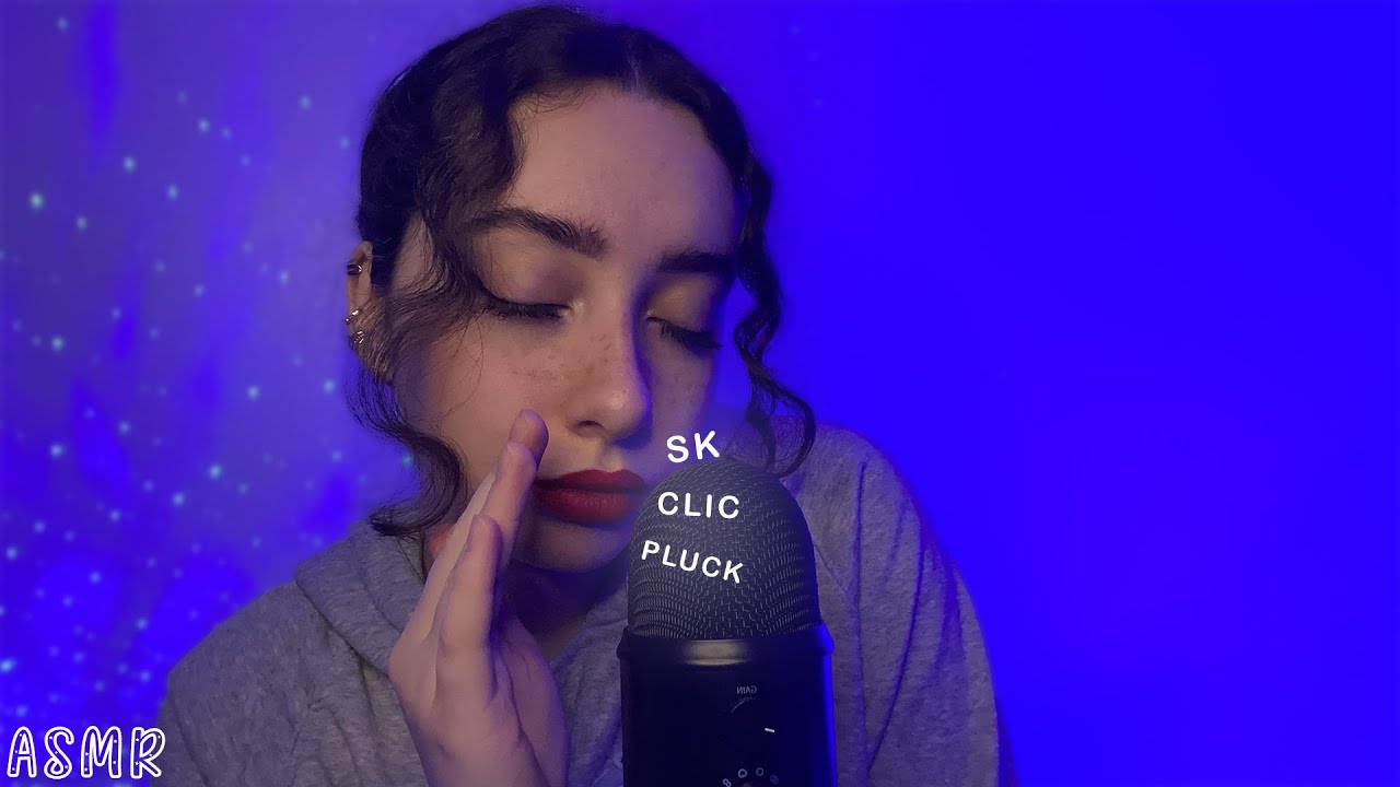🌙 ASMR FRANÇAIS : MOTS DÉCLENCHEURS TRÉS INTENSES ET VISUEL 💤 (sk,clic,pluck...)#asmr #relax