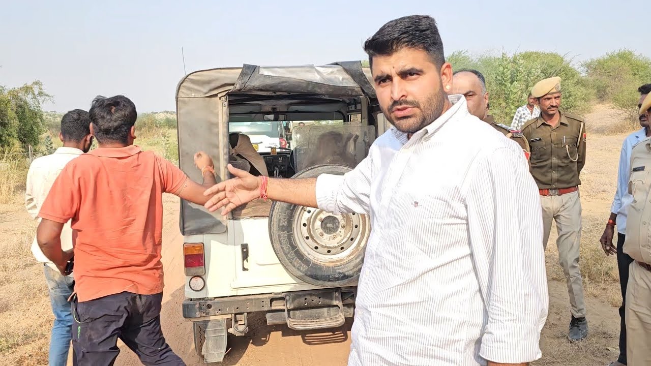 बईया गांव ने कंपनी की गाड़ी के आगे बैठे ग्रामीण, MLA रविंद्रसिंह ने 2 लोगों को पुलिस से ऐसे छुड़ाया