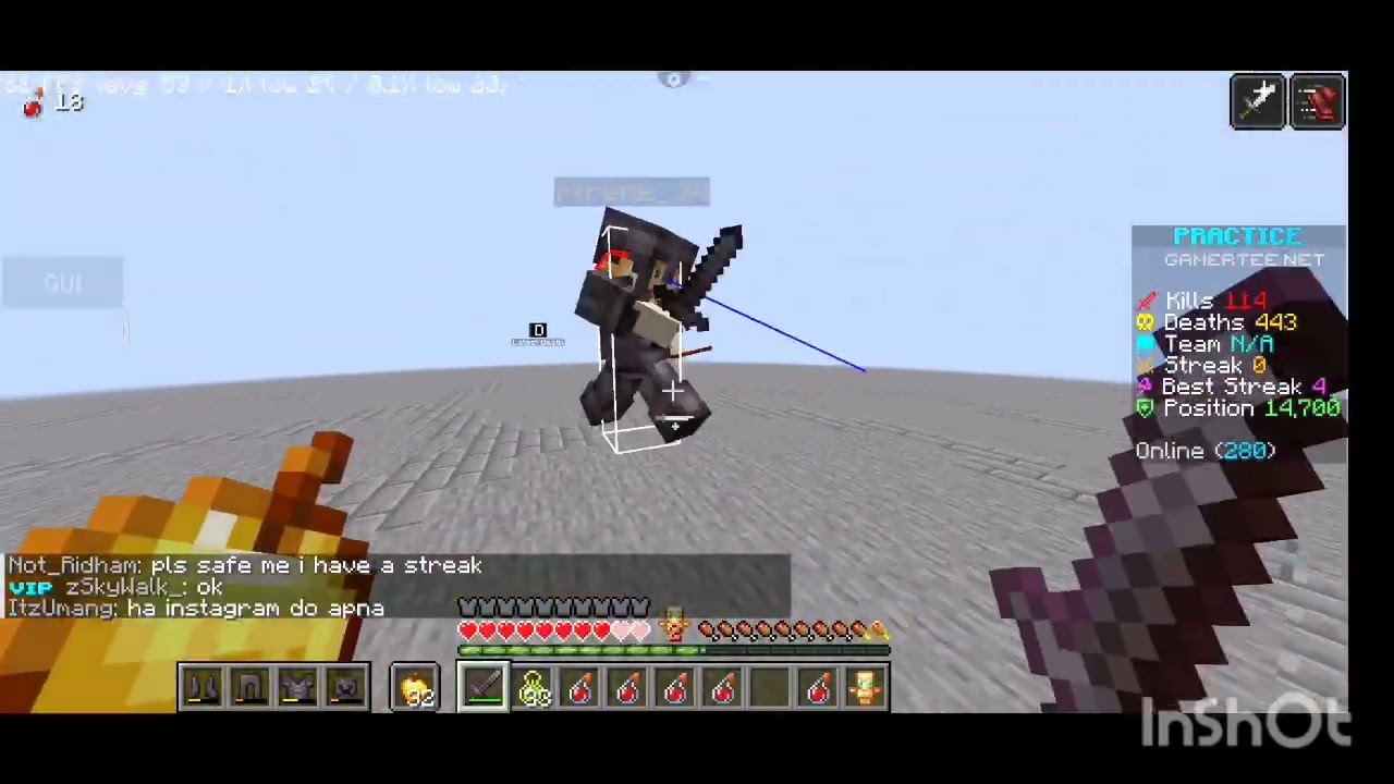 Minecraft PvP with keyboard and mouse OTG