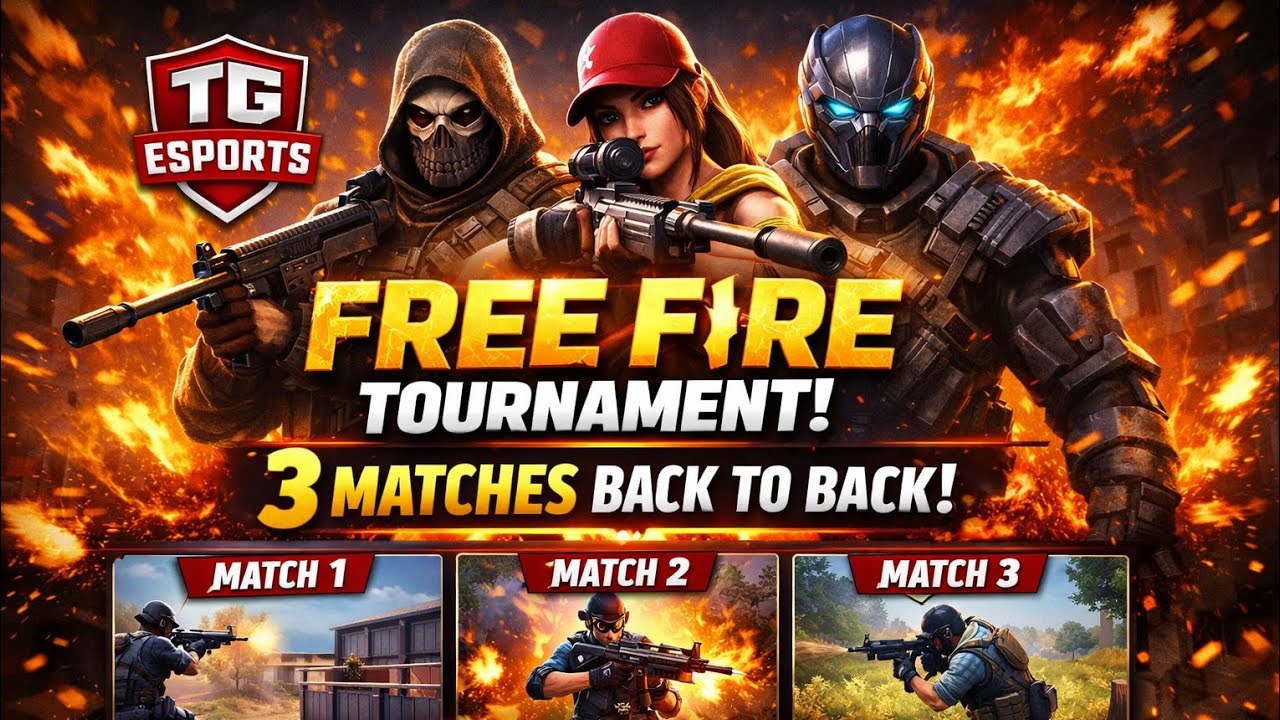 LIVE NOW! TG ESPORTS 🎮| *9PM Lobby* | Free Fire 3 Match Marathon