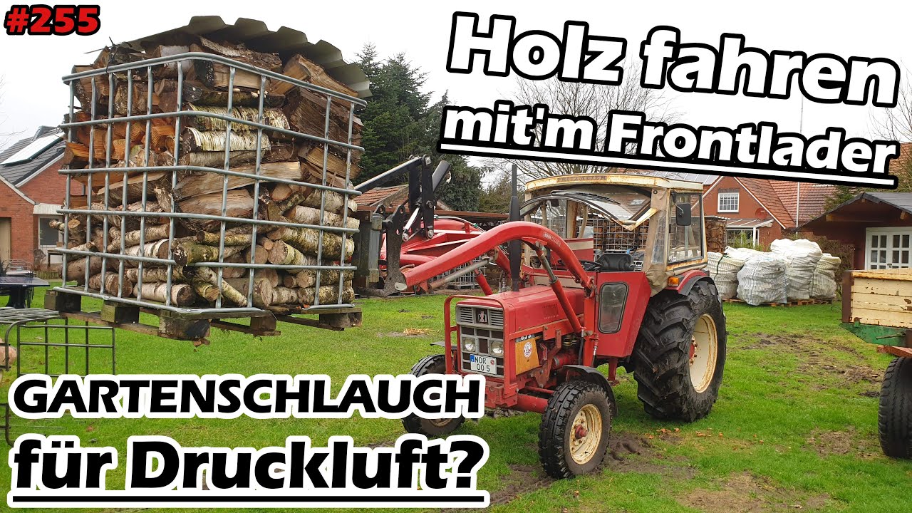 Frontlader Einsatz! | Holz muss unter's Dach | Gartenschläuche für Druckluft | Werkstatt | Mr. Moto