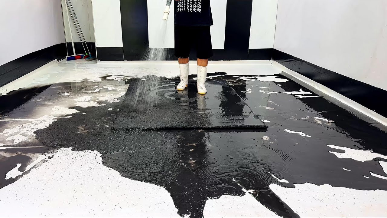 The worst dirty flooded carpet cleaning carpet ASMR CLEANING