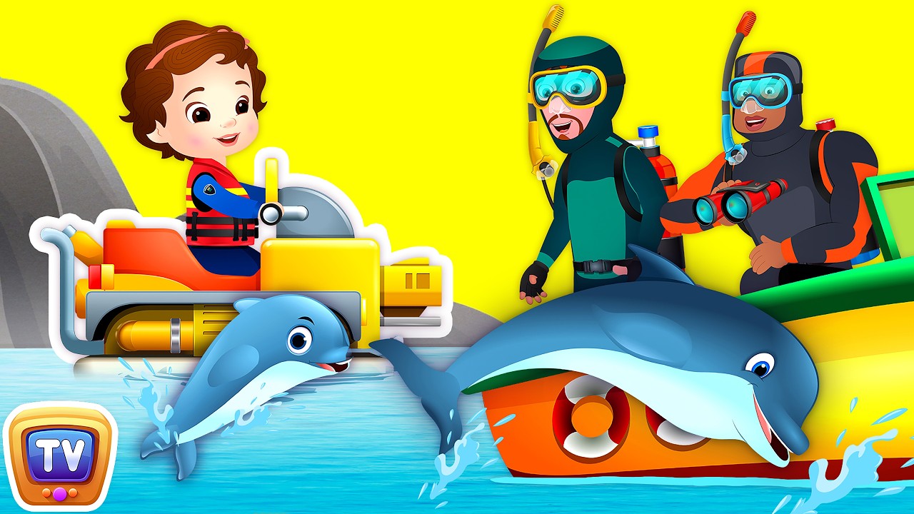 ChuChu TV police saving the dolphins - Underwater Episode + More Fun Stories for Children