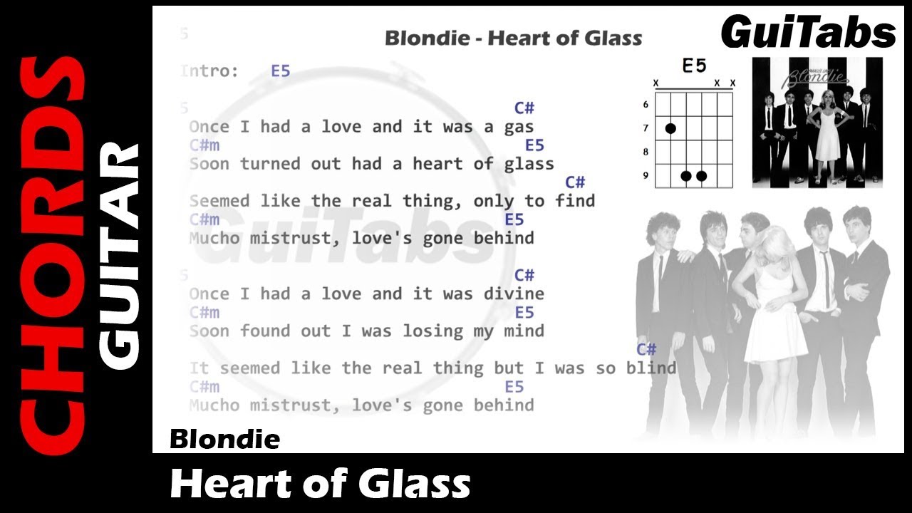 HEART OF GLASS 💔 - Blondie ( Lyrics - GUITAR Chords 🎸- Karaoke )