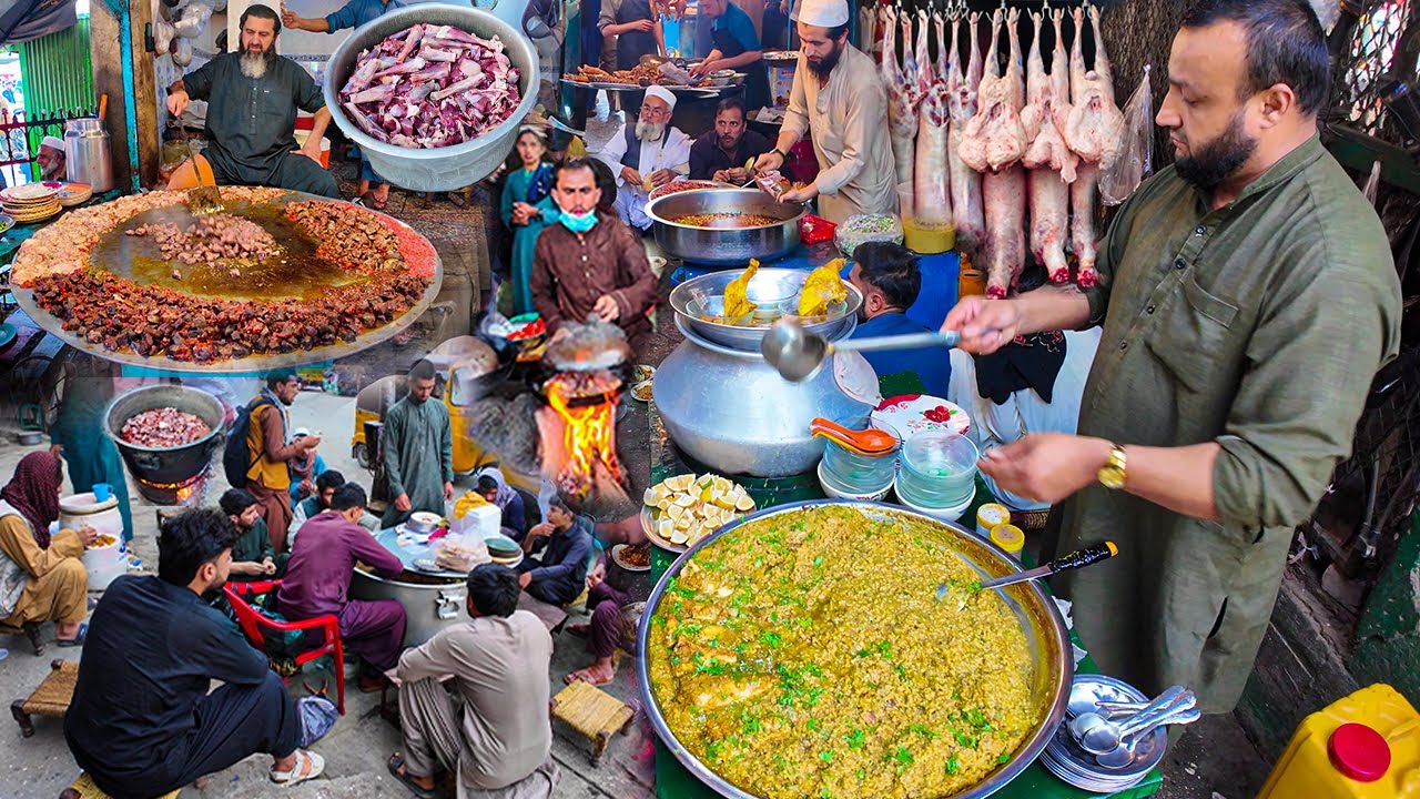 Breakfast in Afghanistan | Traditional morning street food | Liver fry recipe | Kabuli Pulao 2024