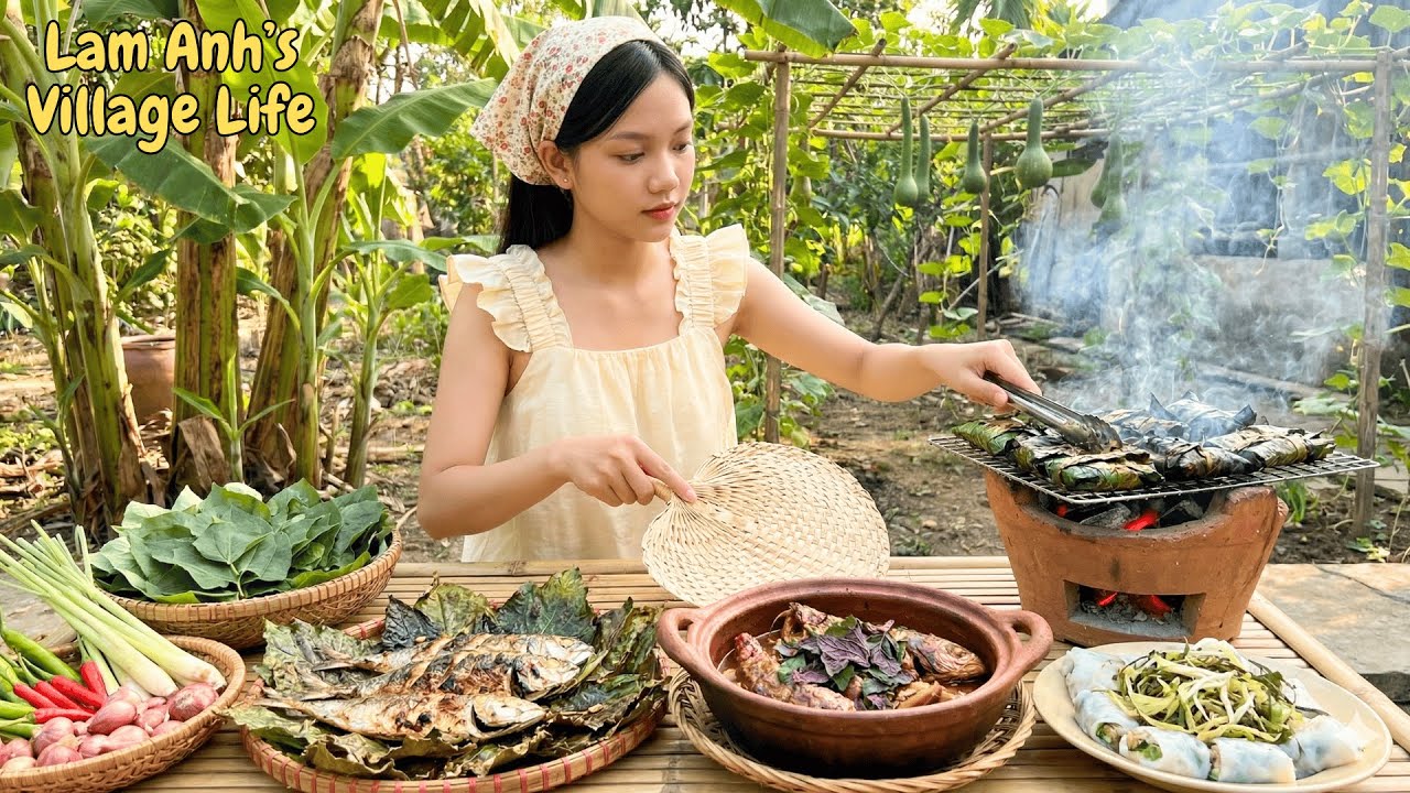 Harvesting And Cooking Vlog 35: Cooking Dishes with Mackerel and Perilla Leaves with Lam Anh