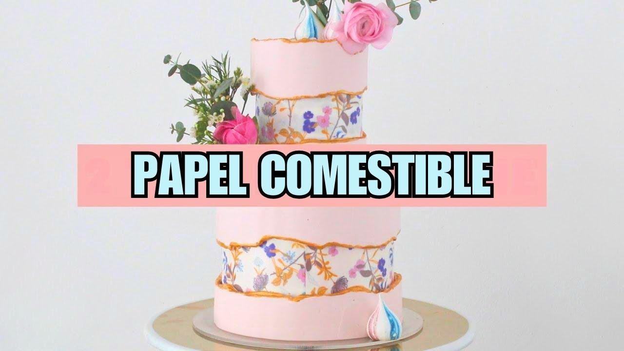 Descubre Cómo Este Asombroso Pastel de 2 Capas con Papel Comestible Se Roba Todas las Miradas!