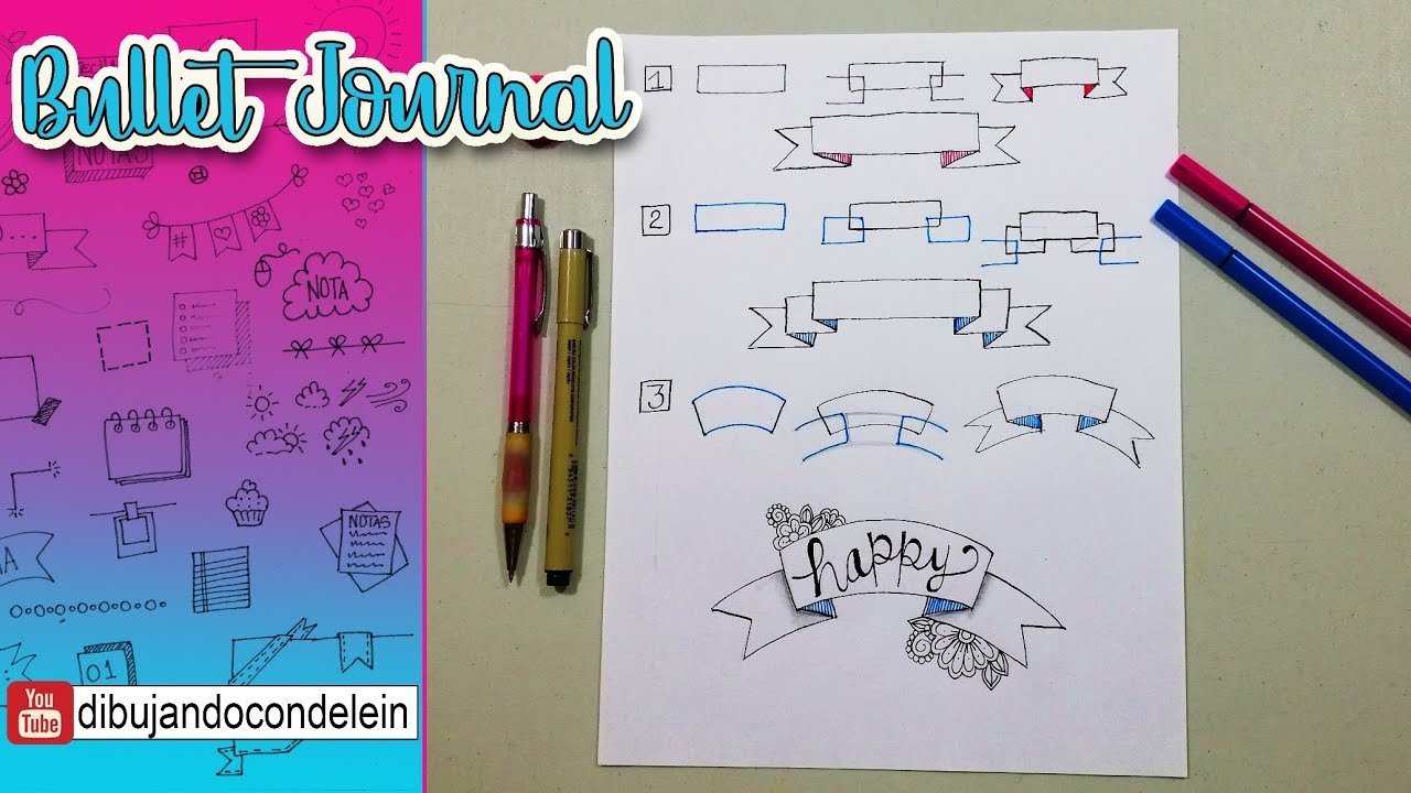 Cómo dibujar un Banner o Cinta para texto
