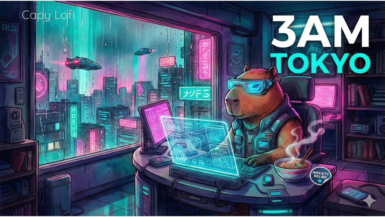 3am in Tokyo ~ Cyberpunk Lofi Hip Hop [Anxiety Relief] 🌃🌸
