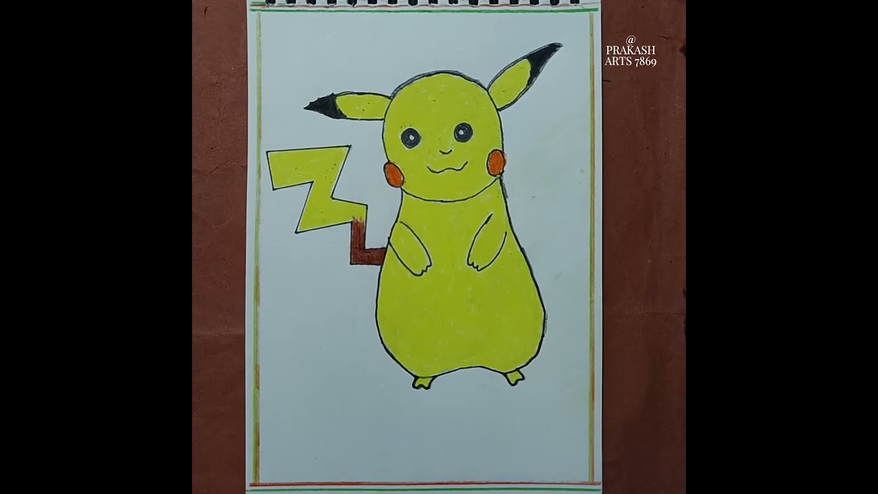 How to draw a Pikachu #how #draw #Pikachu @prakasharts7869 