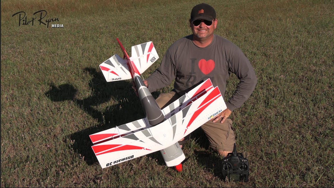 E-flite Ultimate 3D 950mm Smart Biplane Shakedown on 3s and 4s