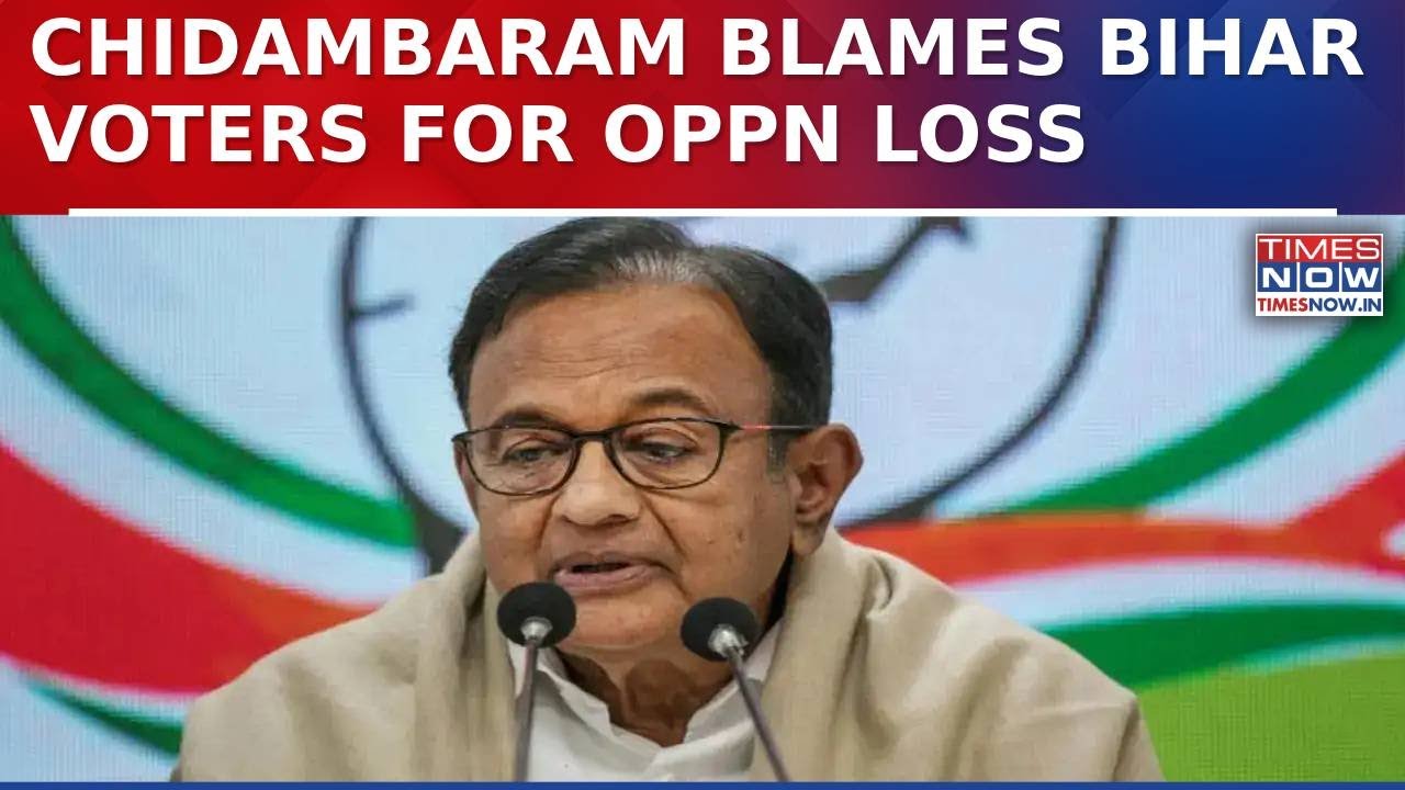 Bihar Results: Congress MP P. Chidambaram Blames Voters, Says Responsibility Lies On People Now
