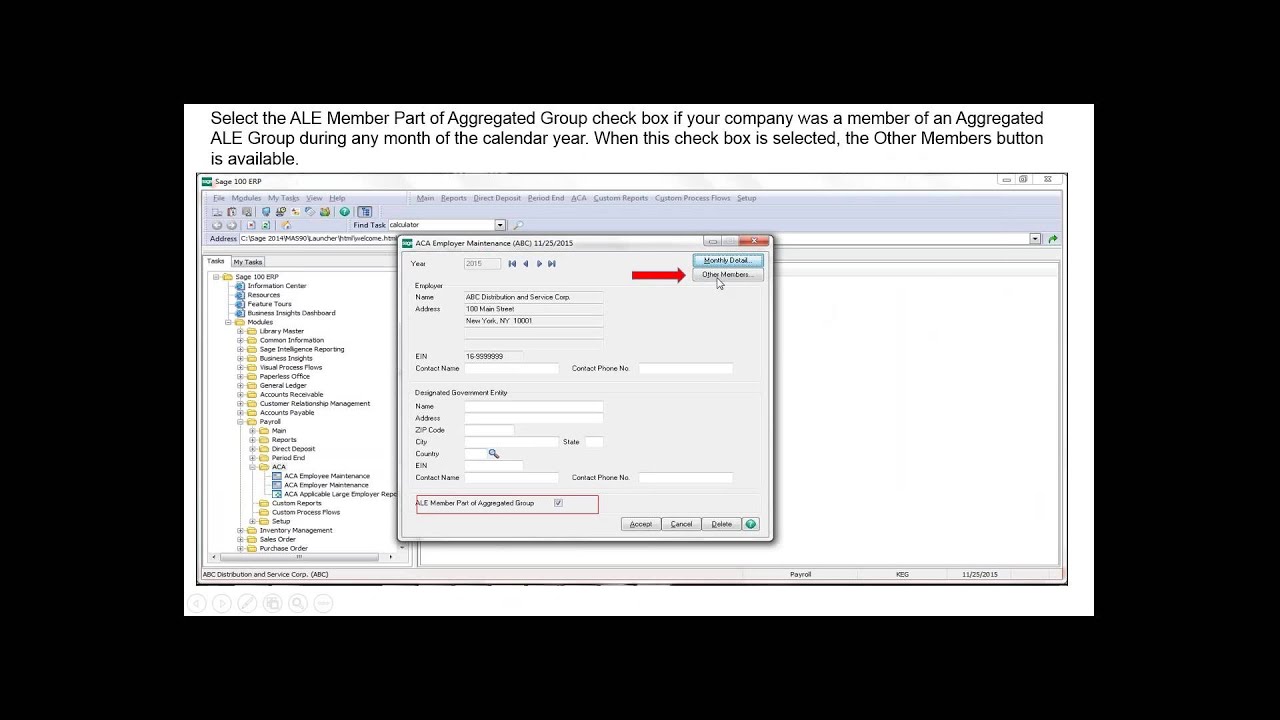 Set Up Sage 100 for Affordable Care Act ACA  Free Training