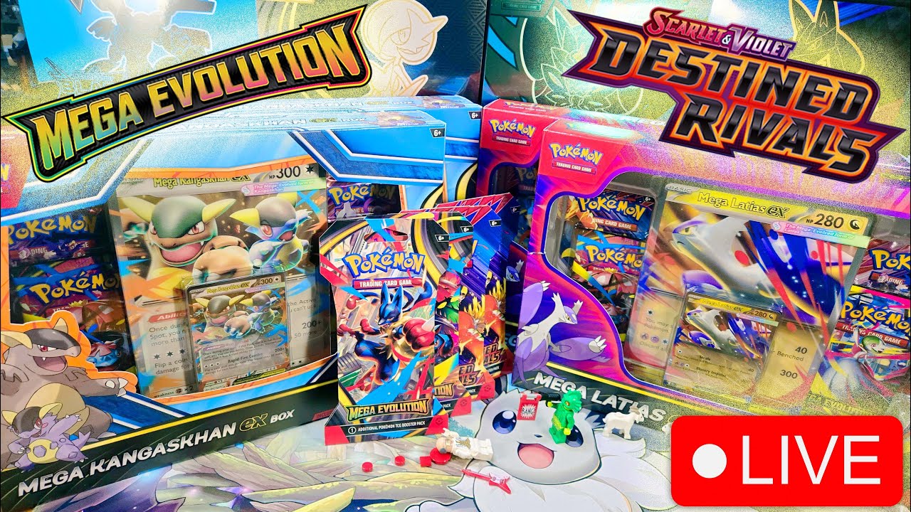 Pokemon TCG Mega Kangaskhan EX box and Mega Latias EX box opening x2!