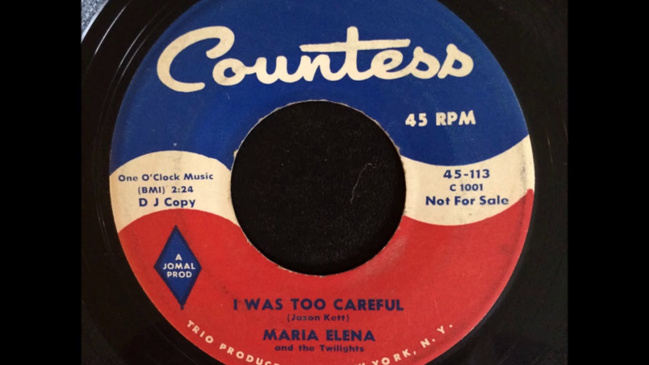 Maria Elena And The Twilights ‎– Temptation / I Was Too Careful - Countless 113 - 1962