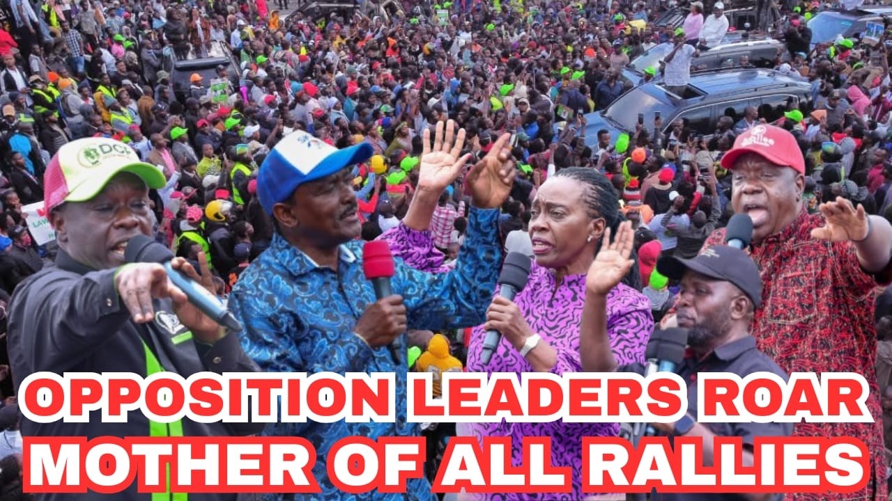 Live: Gachagua, Natembeya, Kalonzo, Matiangi, Karua Storm Nyahururu Town for mother of all rallies