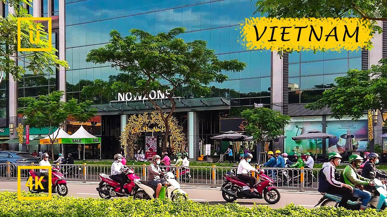 Walking in Vietnam. Ho Chi Minh City walk from 1st to 10th District. Binaural Audio[4K walking tour]