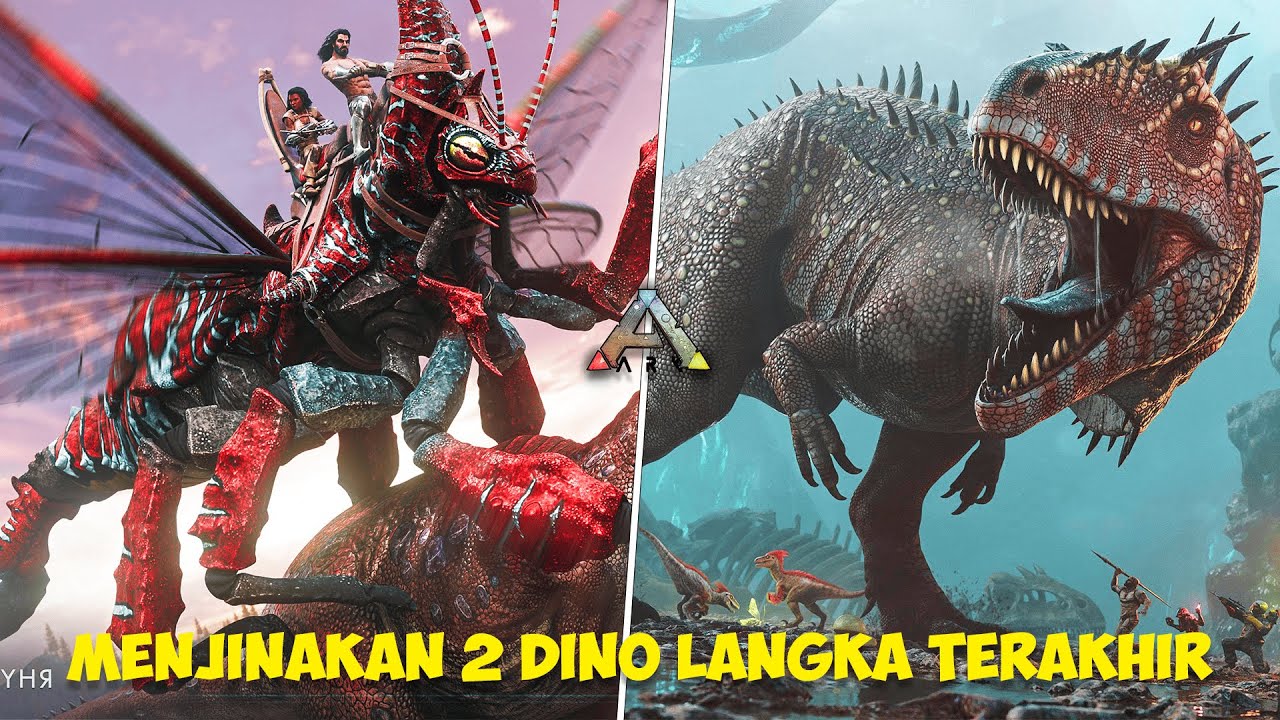 MELAWAN SEMUA BOSS DAN MENJINAKAN 2 DINO LANGKA TERAKHIR DI ARK THE ISLAND