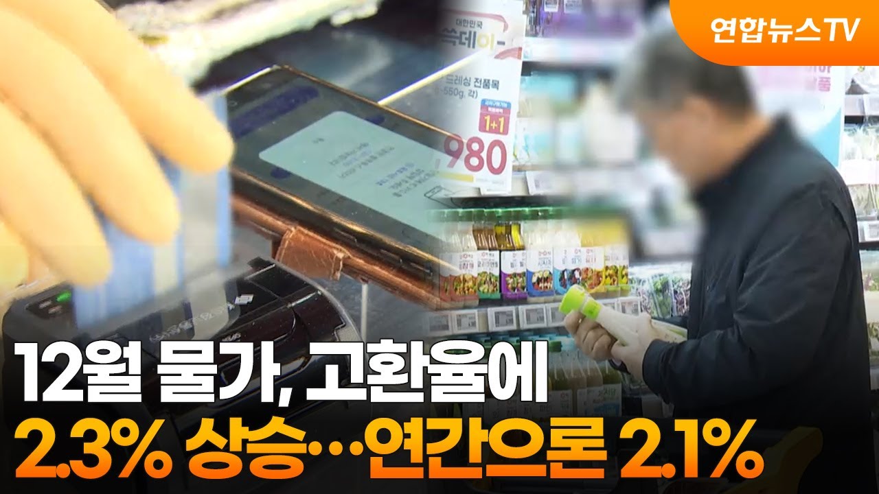 12월 물가, 고환율에 2.3% 상승&hellip;연간으론 2.1% / 연합뉴스TV (YonhapnewsTV)