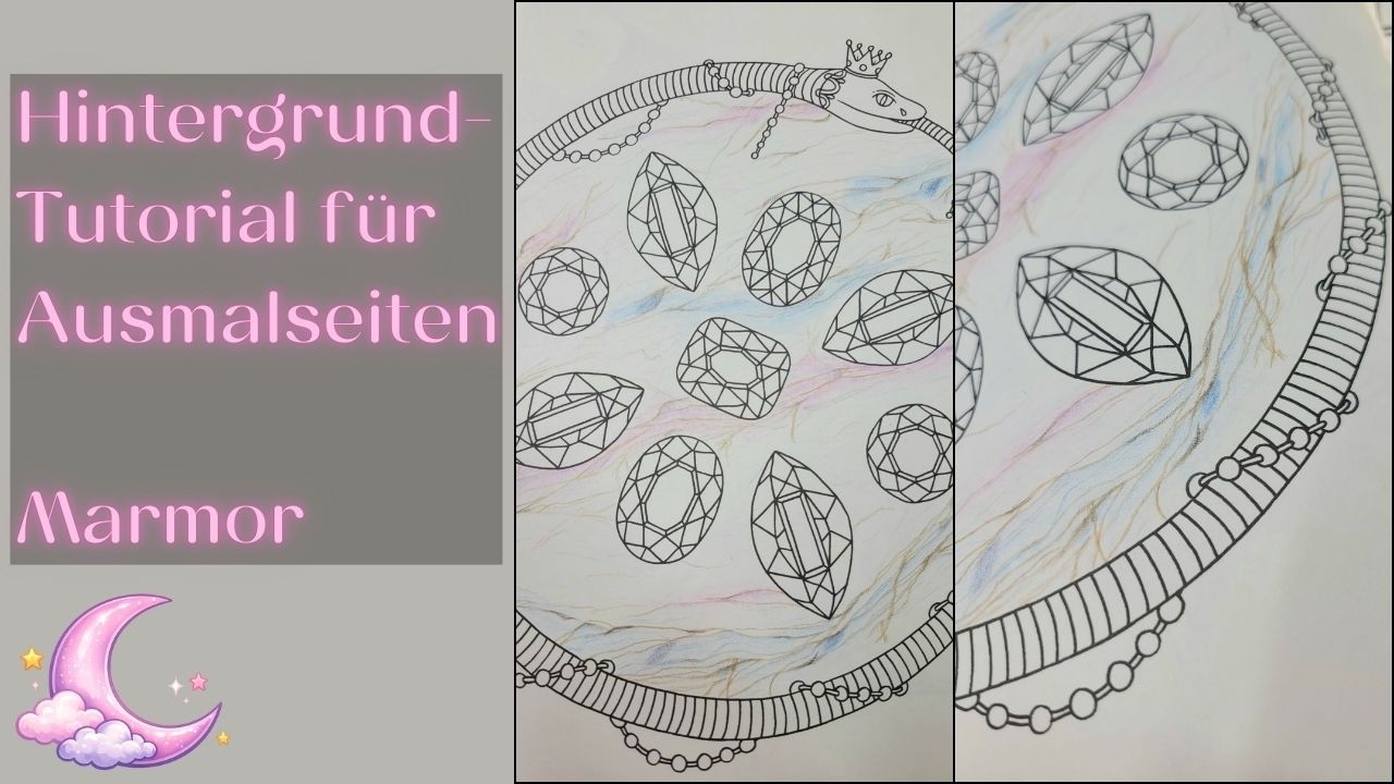 Hintergrund für Ausmalseiten | Marmor/marble Effekt