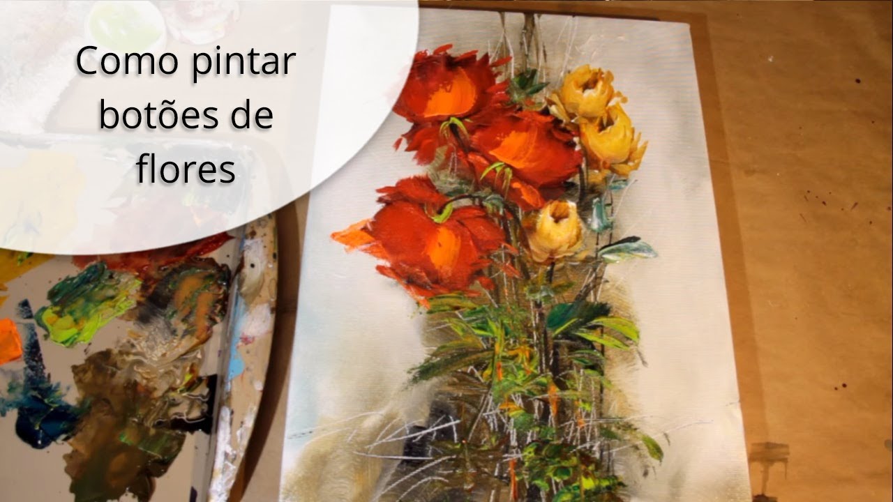 Como pintar botões de flores