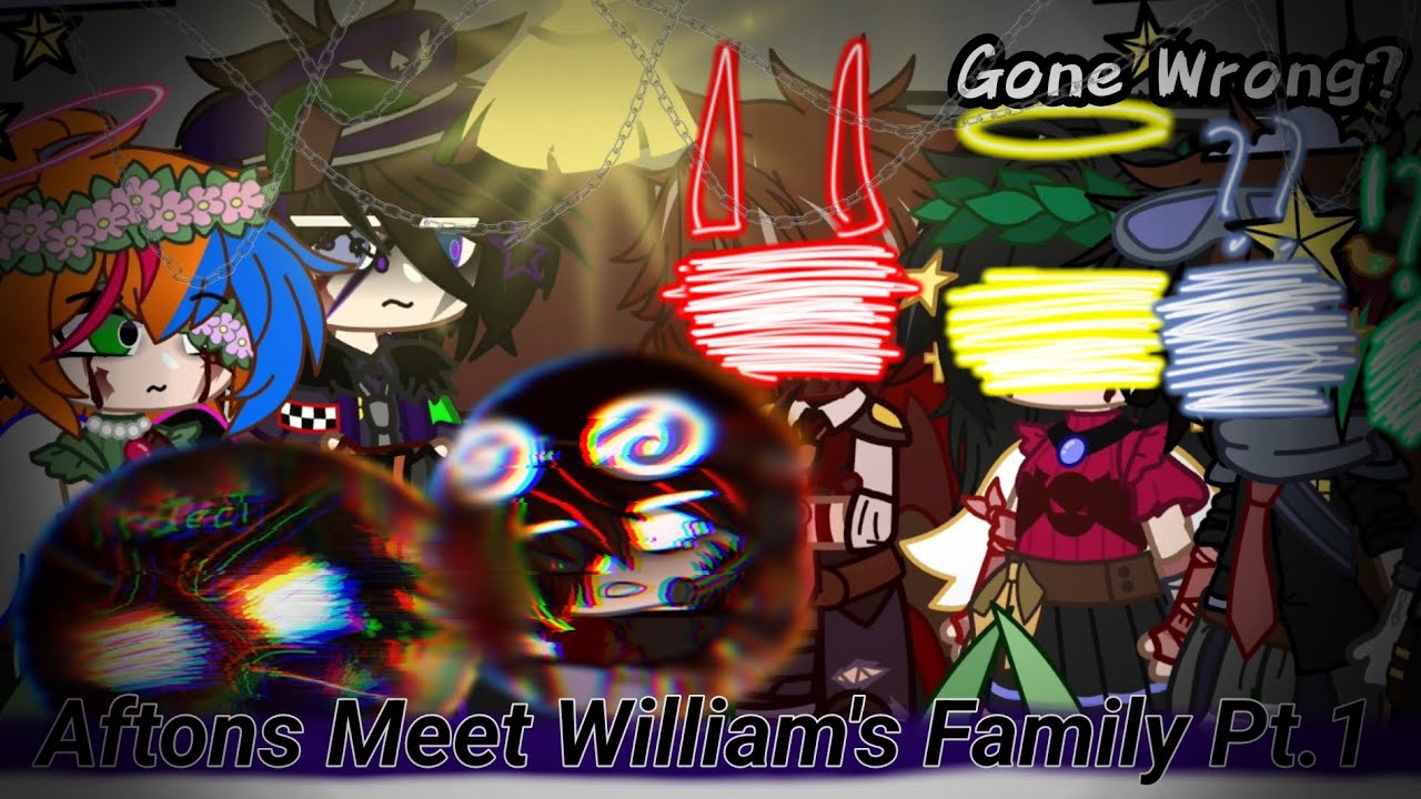 •{ Aftons meet William's Family-|Part 1/4|-Gone Wrong?-(⚠️Tw: Blood,Glitch,Flash⚠️)-}•