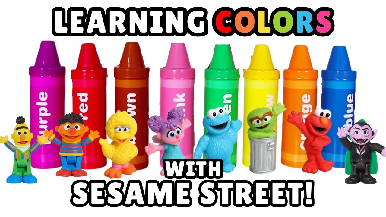 Best Learning video for Toddlers - Babies - Sesame Street Themed Crayon Surprises - Preschool - Toys