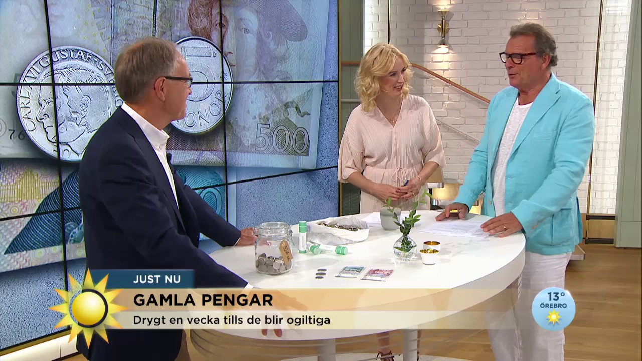 1 vecka kvar - h&auml;r l&auml;mnar du in gamla mynt och sedlar - Nyhetsmorgon (TV4)