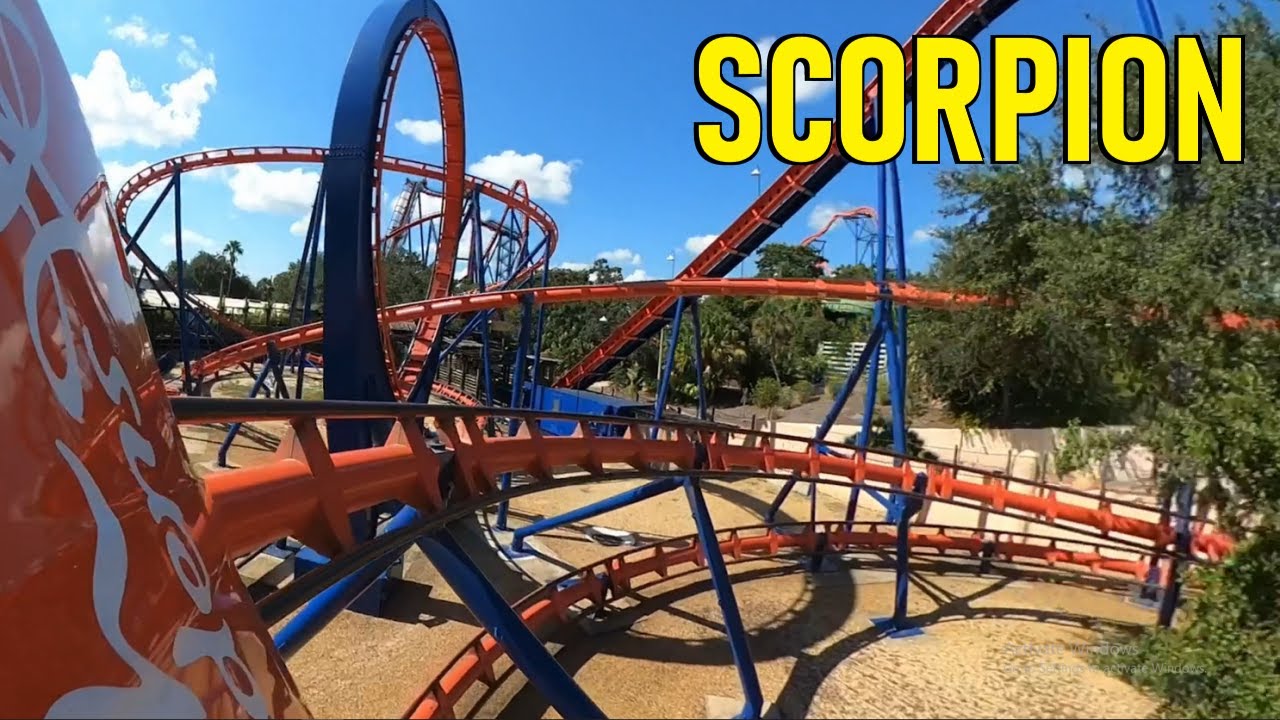 Scorpion Roller Coaster - Horizon Locked POV