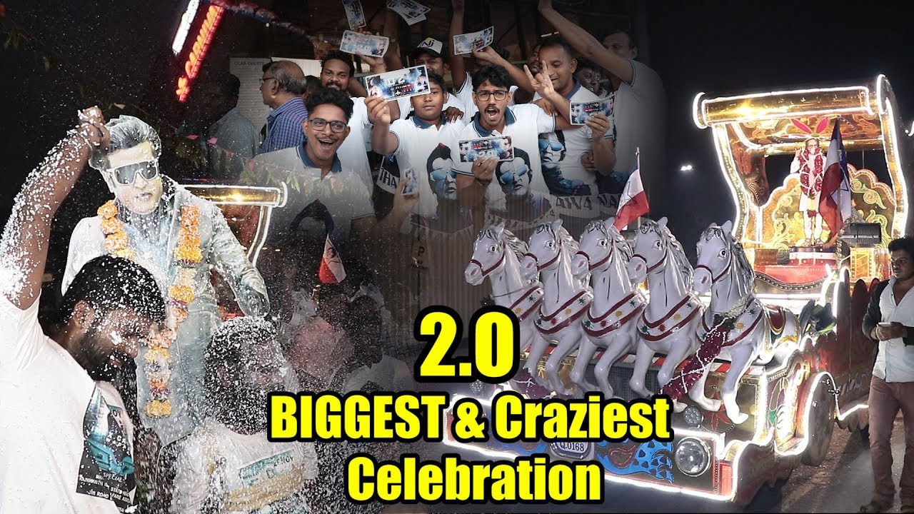 Robo 2.O BIGGEST & Craziest Celebration | Rajinikanth, Akshay Kumar | First Show Dhamaka