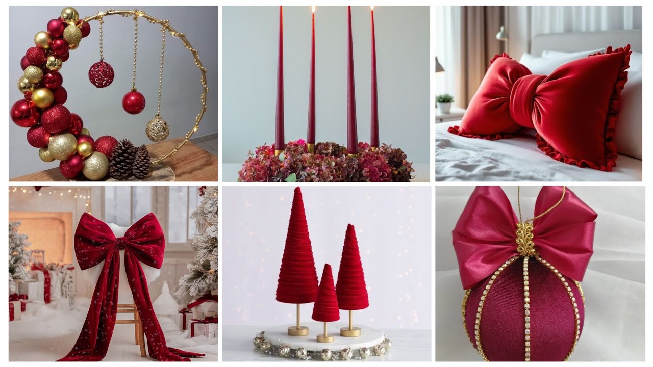 أفكار ✨ بقطعة قماش وخيوط اصنعي ديكورات راقية لزينة بيتك#deco#diy#ide#ideas  #1001ideas2026الكريسماس