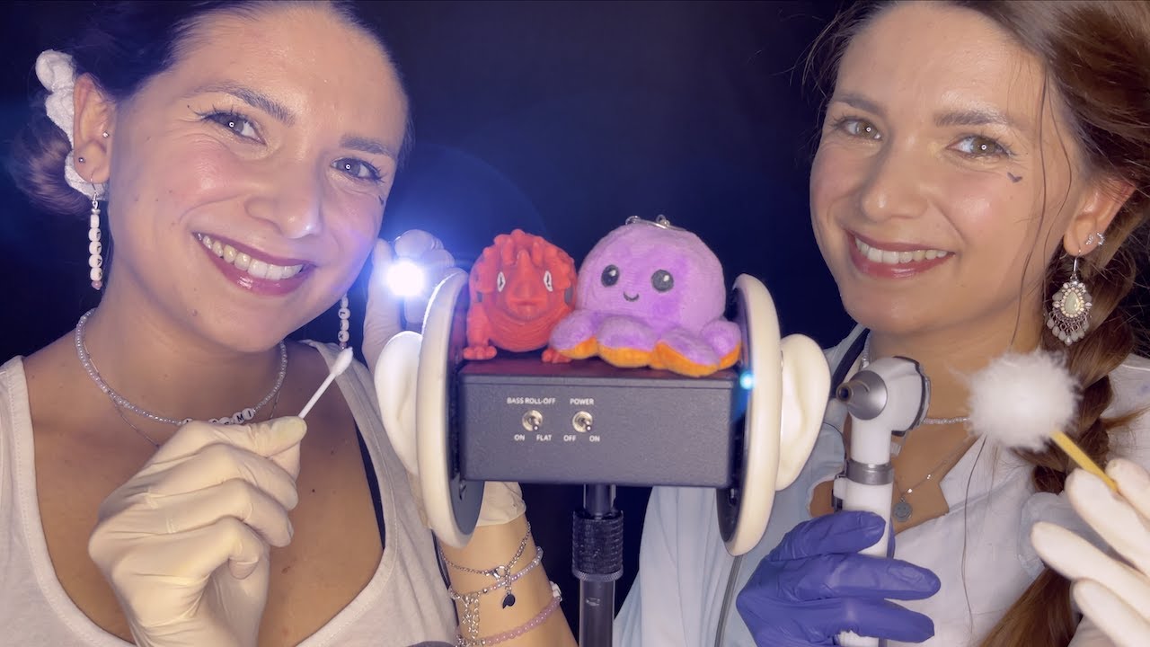 ASMR Zwei Mädels kümmern sich intensiv um deine Ohren (Medical-RP, Ear Exam 3Dio, Personal Atten.)