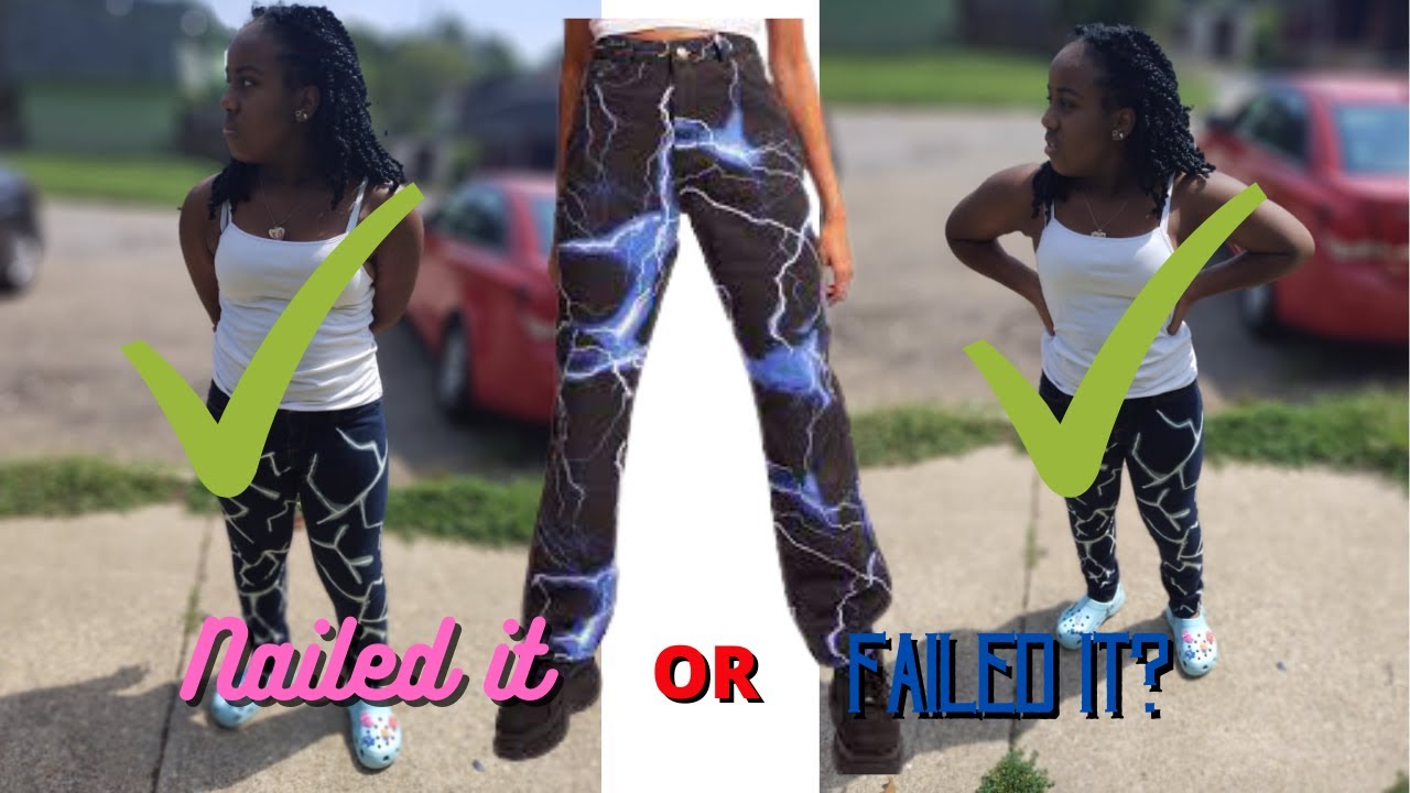 DIY Lightning Bolt Jeans || Nailed it OR Failed it || Charmy'z Appeal