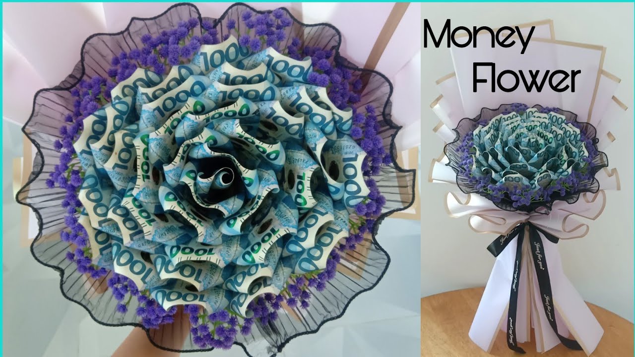 Money flower tutorial #moneyflower #moneybouquet #diybouquet #giftideas