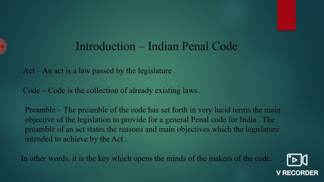 Introduction of Indian Penal code in hindi