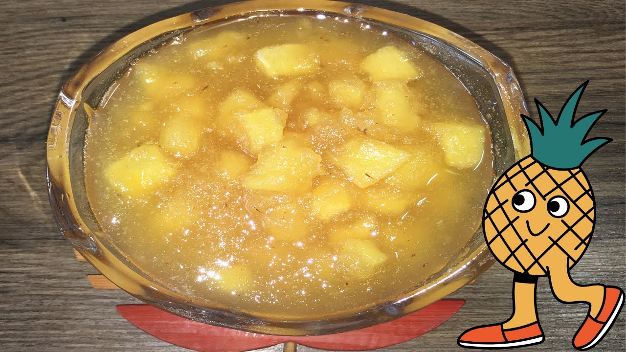 YUMMY PINEAPPLE JAM IN A GREAT WAY.😋. مربای آناناس لذیذ به روش خیلی خوب