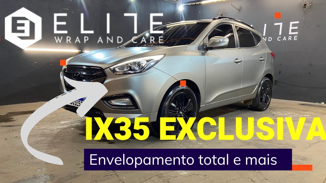 Envelopamento total da IX35 mais, pintura de rodas e chrome delete