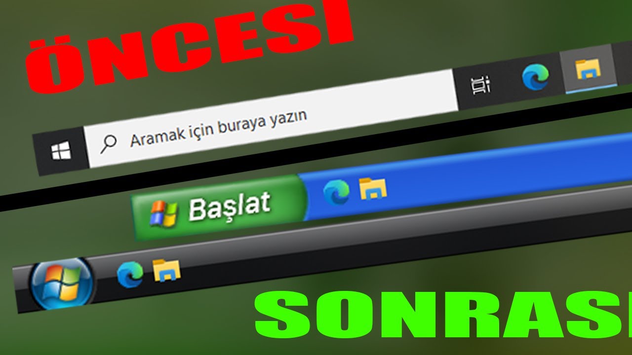 Modern Windows'lar i&ccedil;in Clasik Windows G&ouml;rev &Ccedil;ubukları / Retrobar Kullanımı