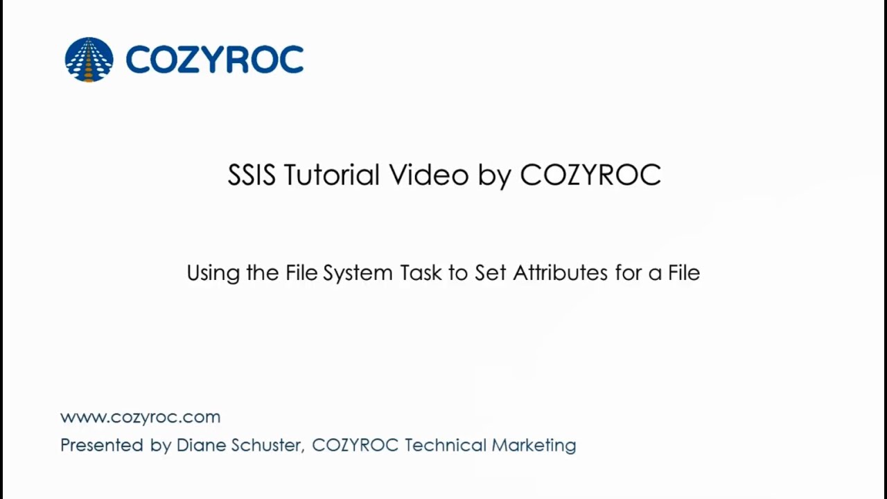 Using the File System Task for setting file attributes - #SSIS tutorials for Beginners by COZYROC