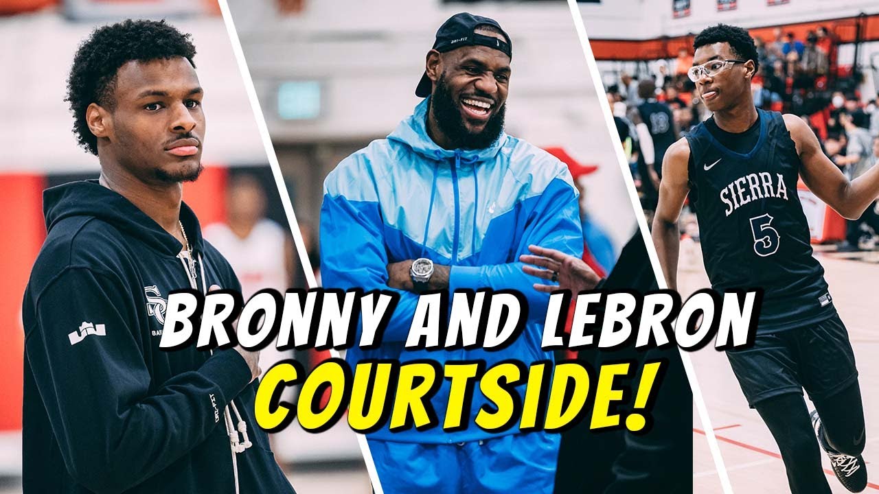 Bronny And LeBron James Watches Bryce And Sierra Canyon Destroy Cleveland Charter!!