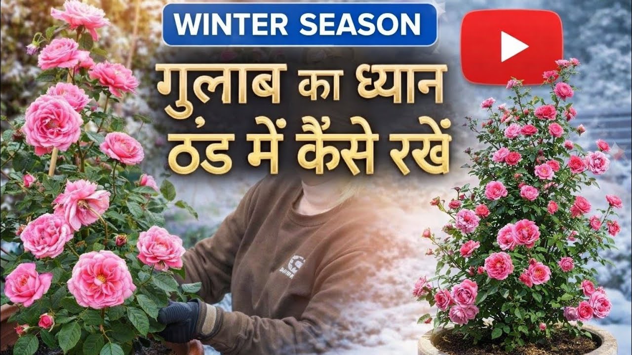 How to care Rose plants in winter season | गुलाब की देखभाल ठंड के मौसम में कैसे करें || #flower 
