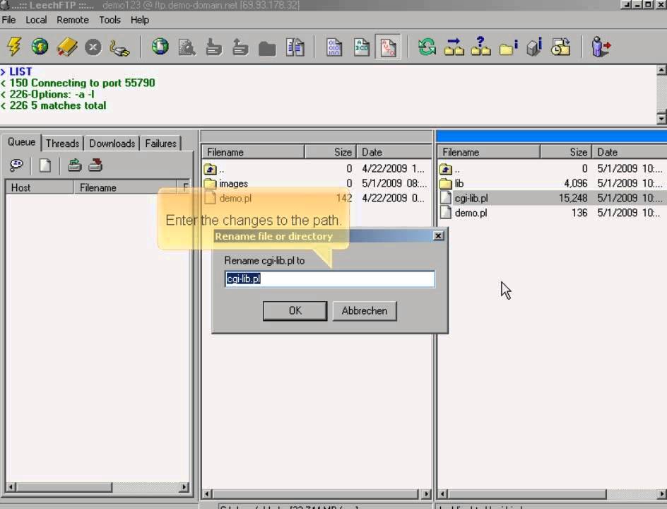 Managing files and directories
