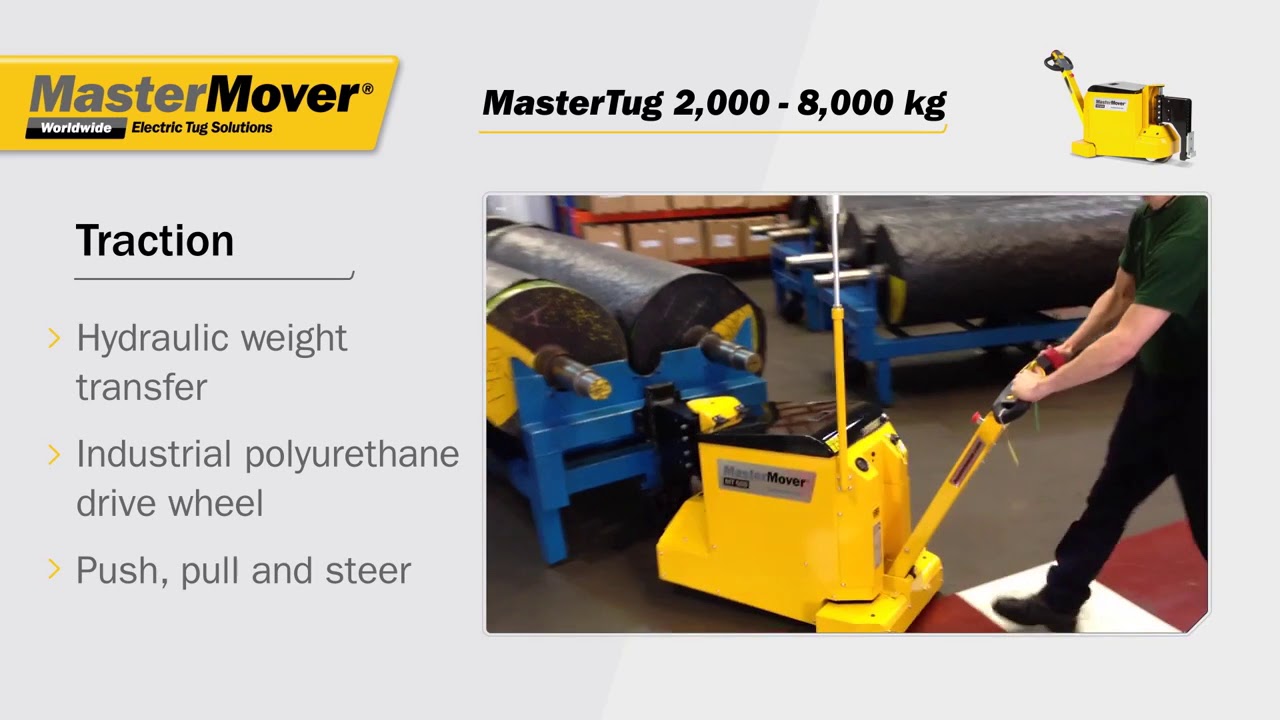 MasterMover Electric Tugs   MasterTug 2000 8000 kg Range