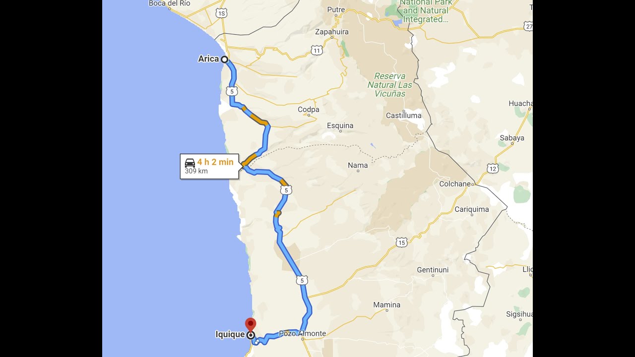 De Arica a Iquique